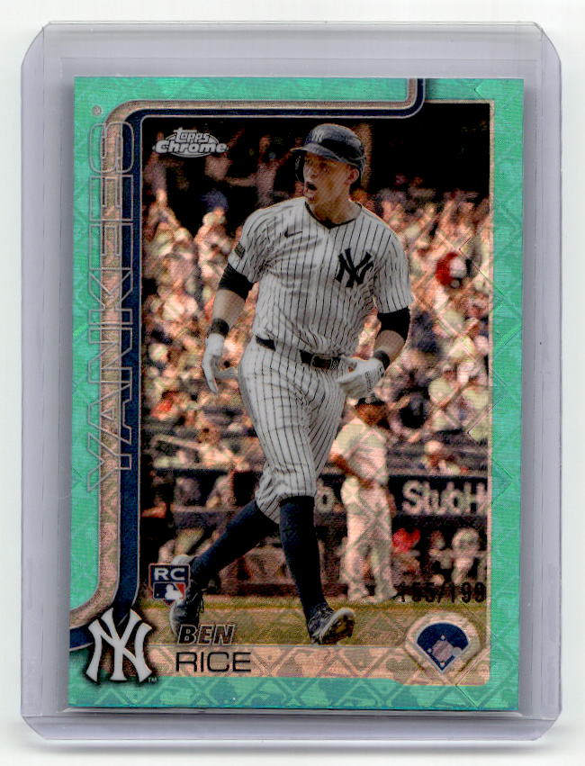 2025 Topps Chrome Logofractor Ben Rice Aqua Rookie Refractor /199