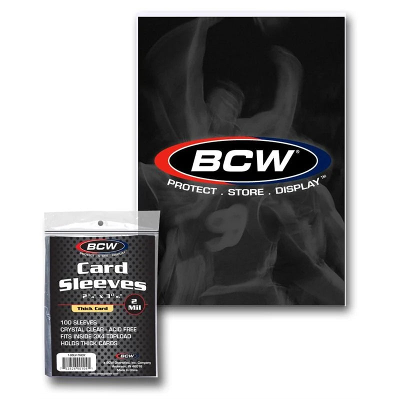 heavy duty card sleeves BCW Thick Card Sleeves (100 Pack) – NWA Sports Cards