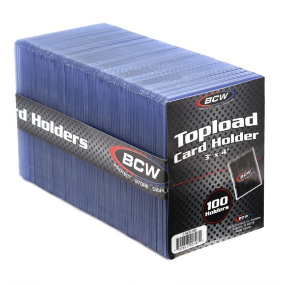 BCW 3x4 Toploaders & Sleeves – 1000 Pack 12 Mil Standard Card Holders
