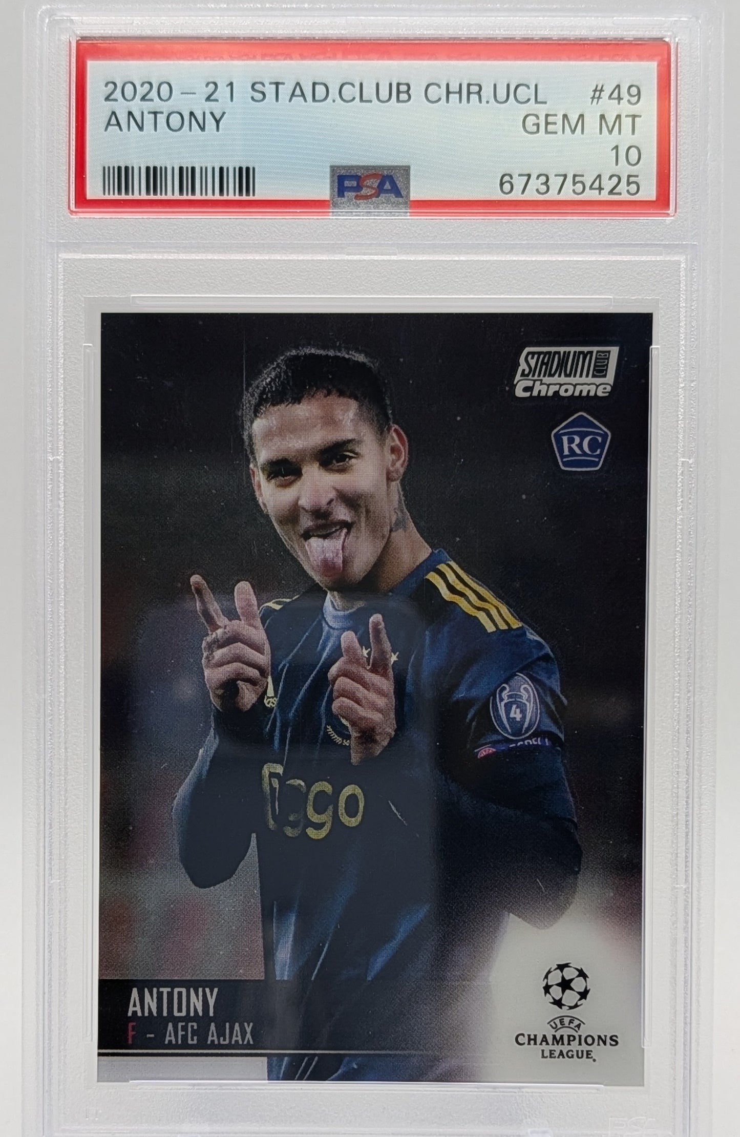 2020 Stadium Club Chrome UCL Antony PSA 10