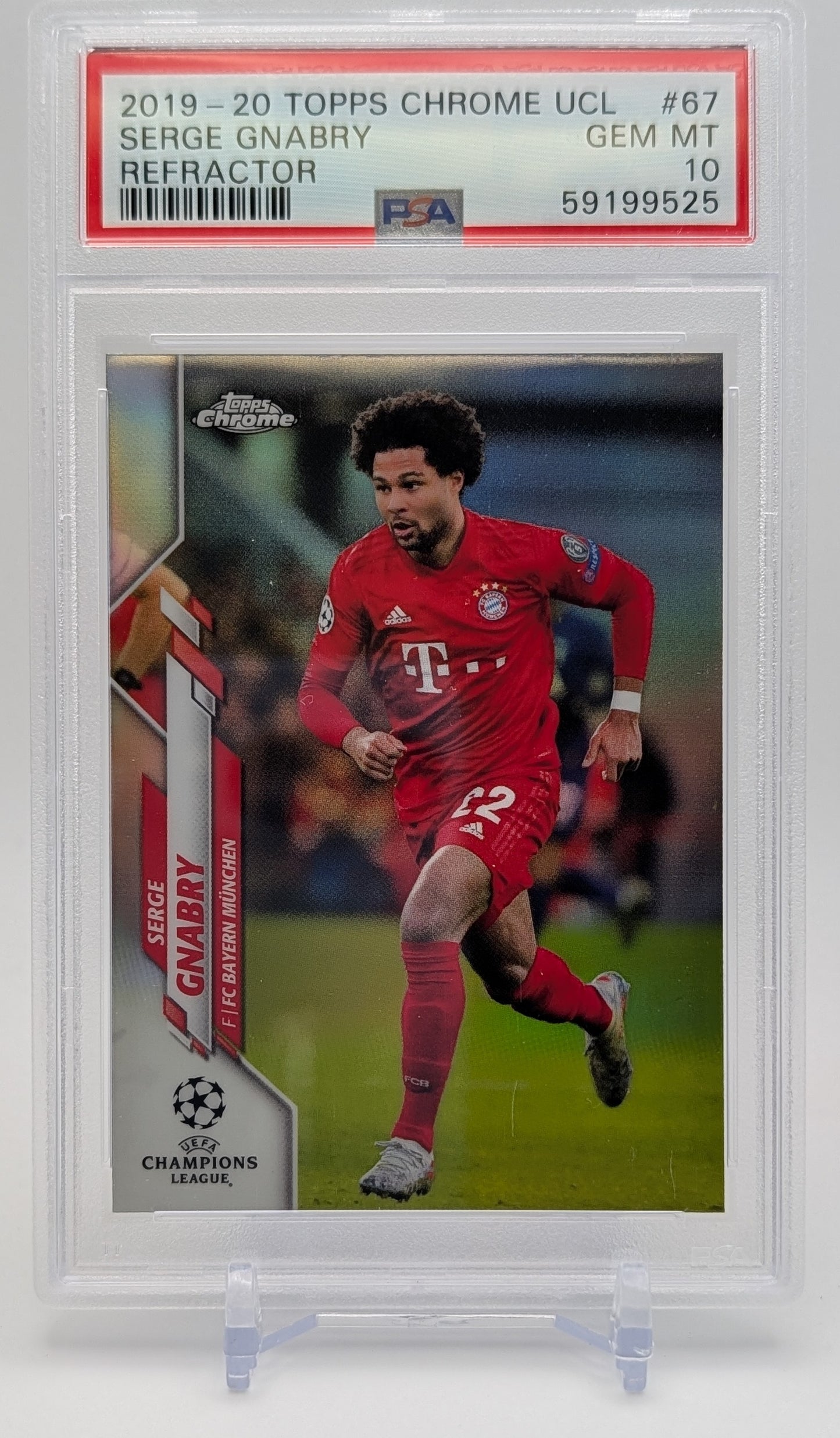 2019 Topps Chrome UCL Serge Gnarby Refractor PSA 10