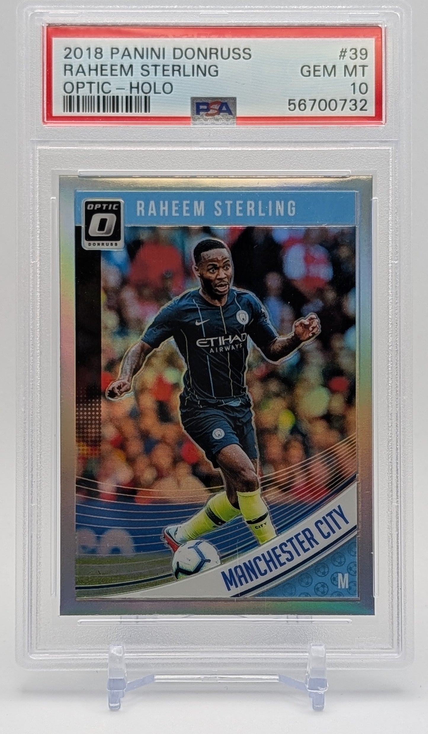 2018 Donruss Raheem Sterling Optic Holo PSA 10