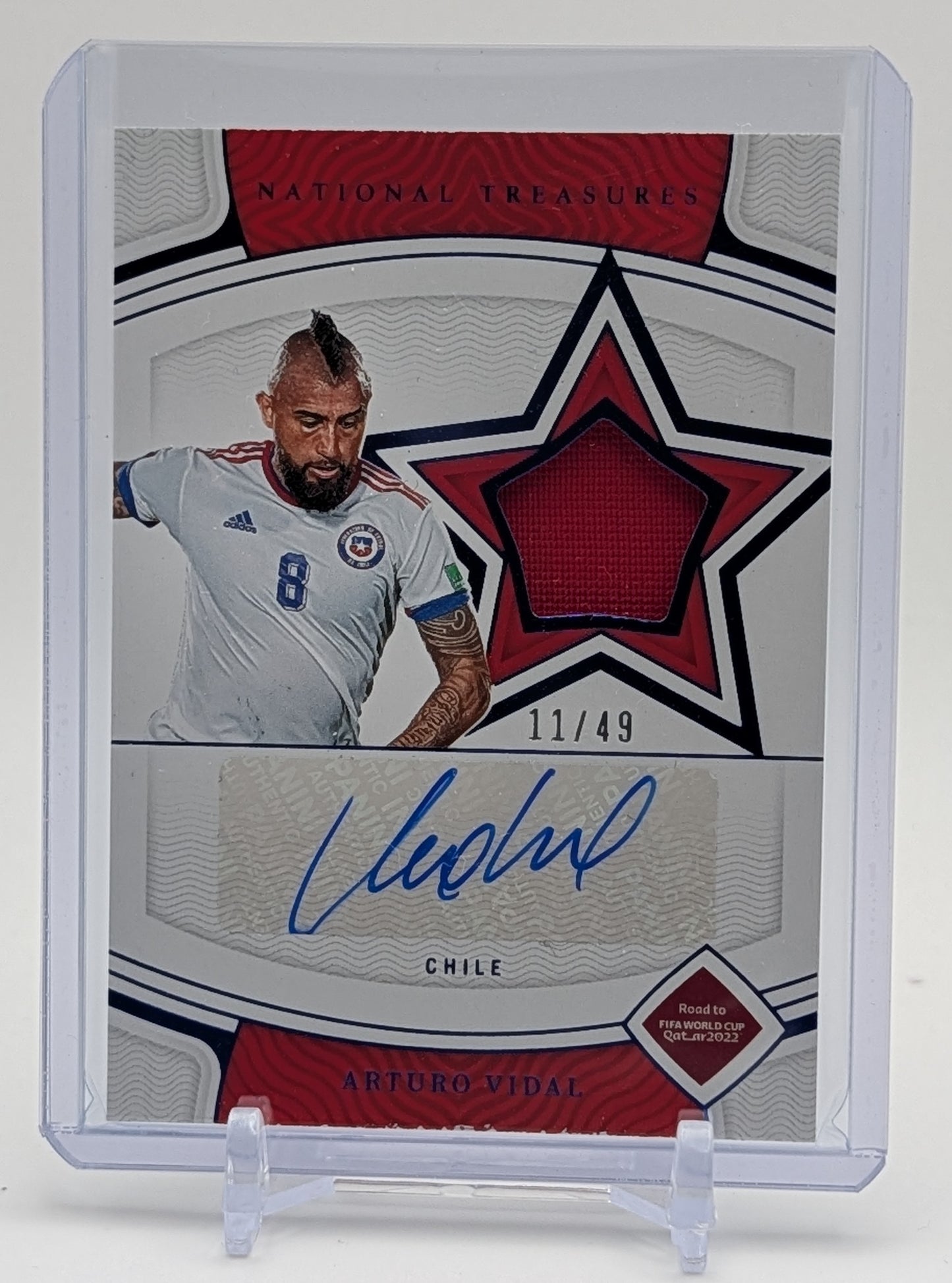 2022 National Treasures Arturo Vidal Patch Auto Blue /49