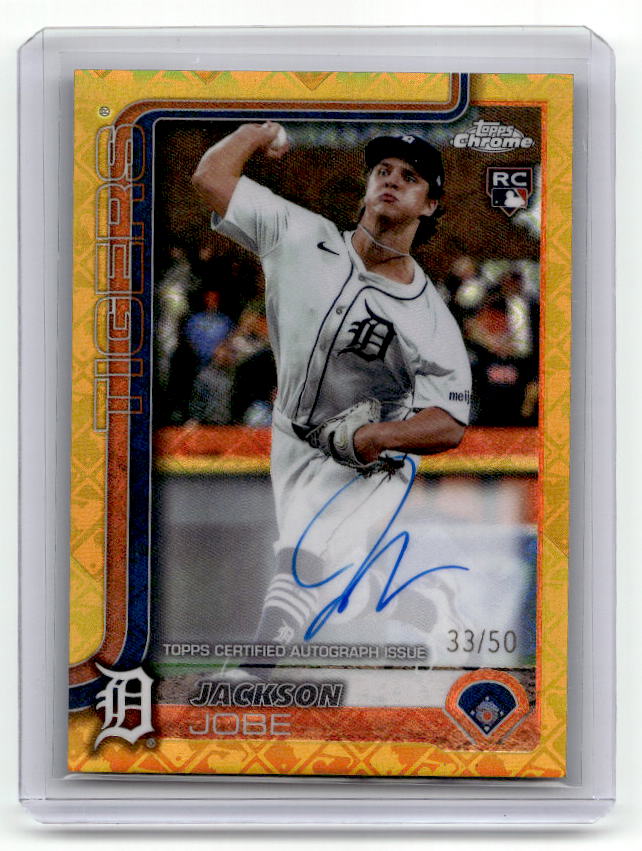 2025 Topps Chrome Logofractor Jackson Jobe Gold Refractor Rookie Auto /50