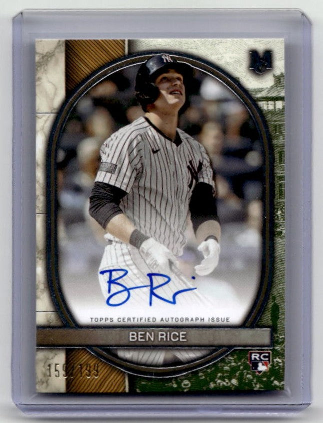 2025 Topps Museum Collection Ben Rice Rookie Auto /199