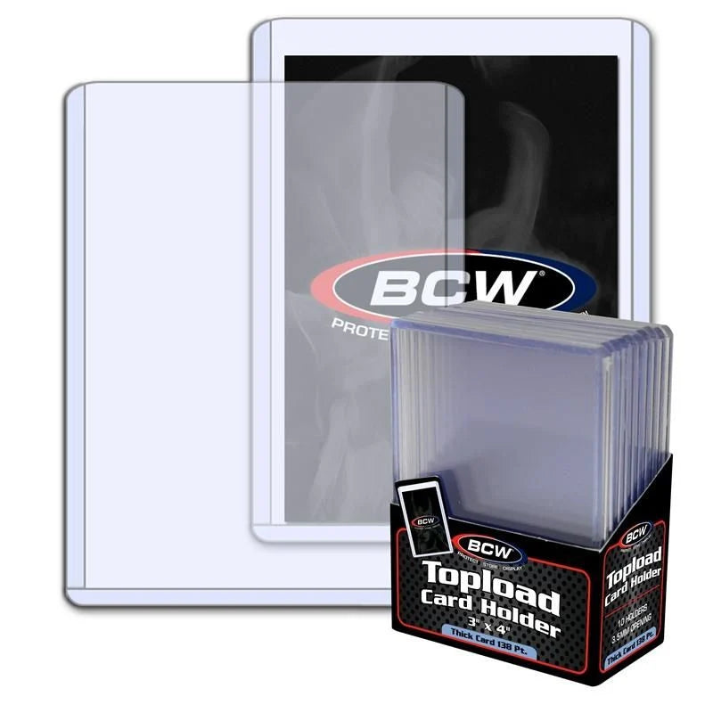 BCW 138 pt 3 x 4 Toploader (10 ct)