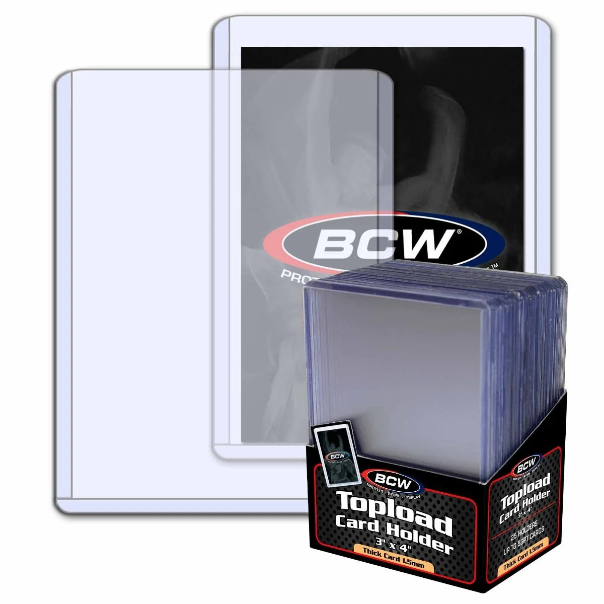 BCW 59 pt 3 x 4 Toploader (25 ct)