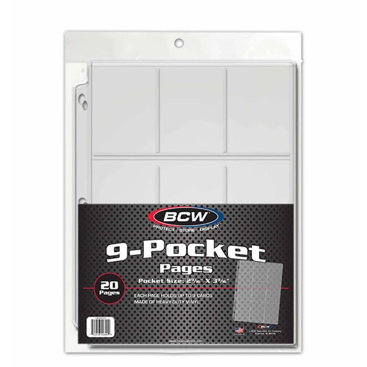 BCW 9 Pocket Pages (20 ct)