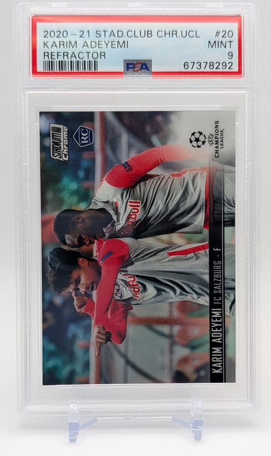 2020 Stadium Club Chrom UCL Karim Adeyemi Refractor PSA 9
