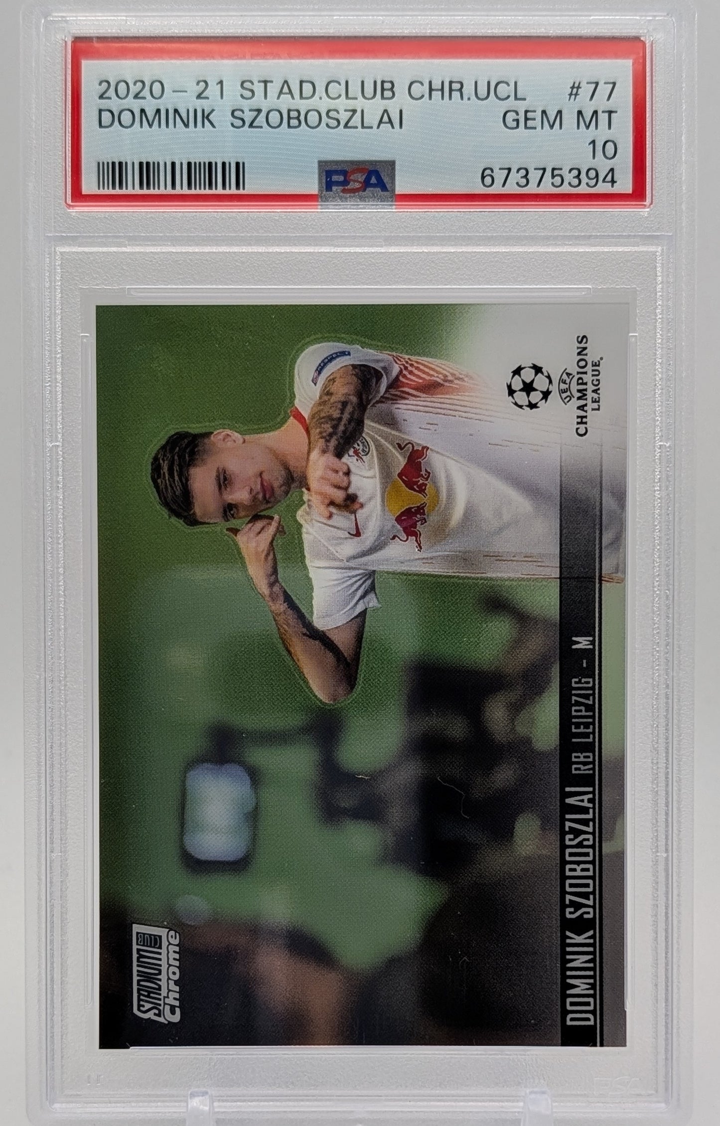 2020 Stadium Club Chrome UCL Dominik Szoboszlai PSA 10