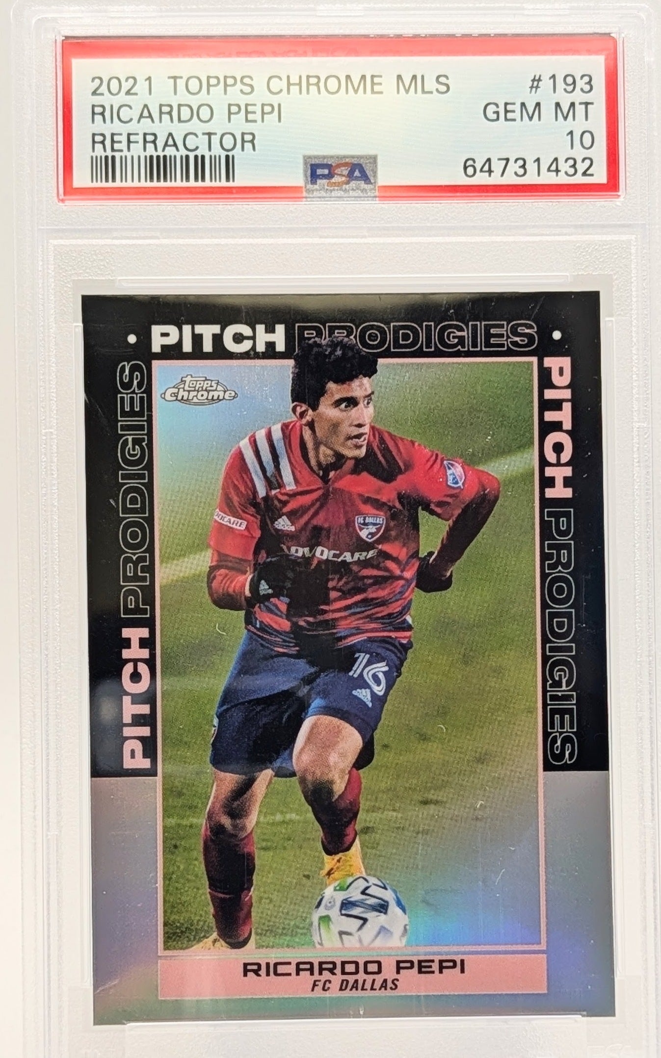 2021 Topps Chrome MLS Ricardo Pepi Refractor PSA 10