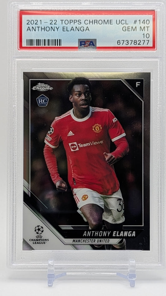2021 Topps Chrome UCL Anthony Elanga PSA 10