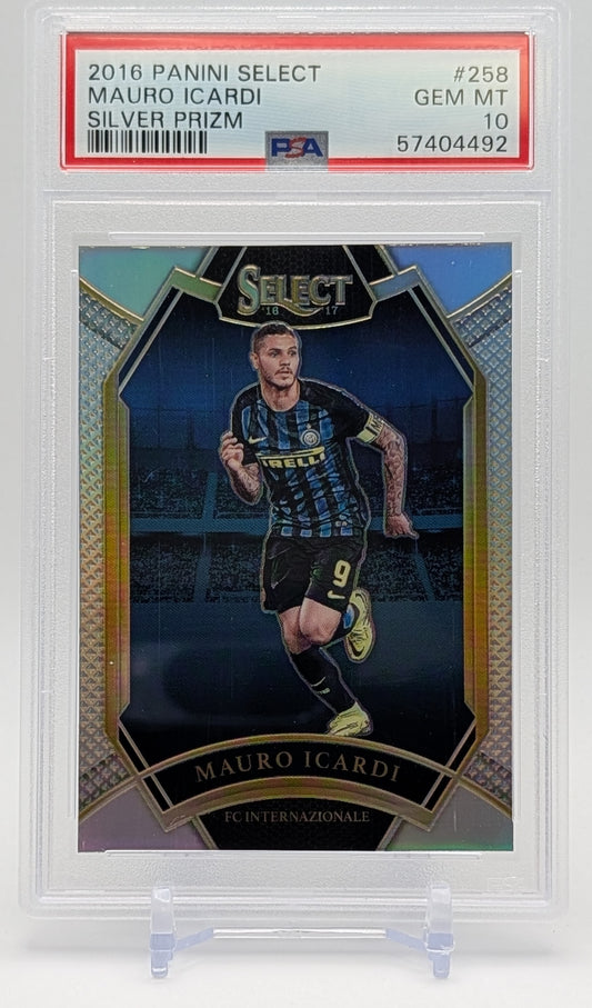 2016 Select Mauro Icardi Silver Prizm PSA 10