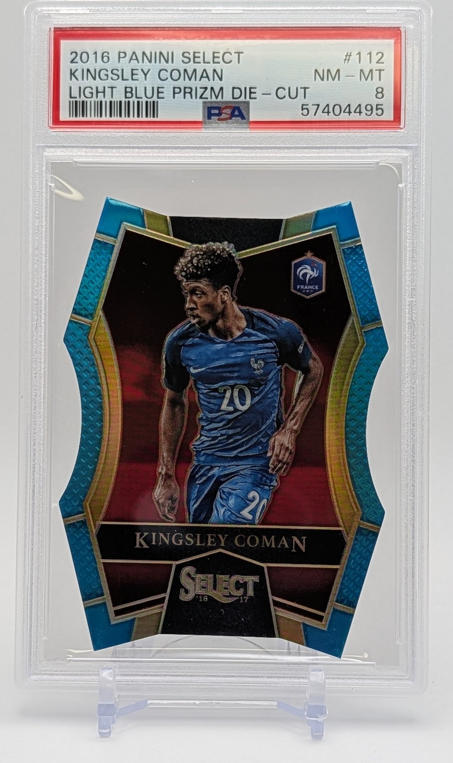 2016 Select Kingsley Coman Light Blue Die-Cut /249 PSA 8