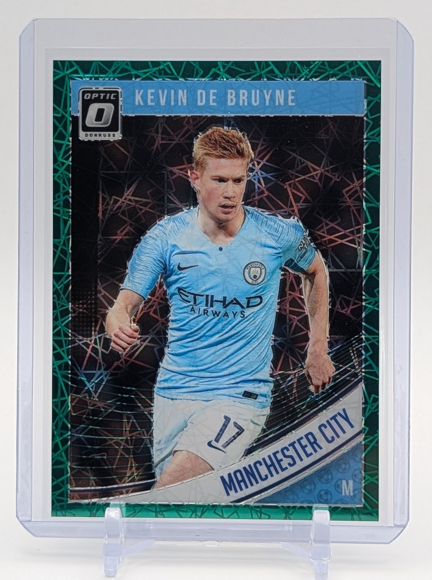 2018 Donruss #41 Kevin De Bruyne Green Optic Velocity /200