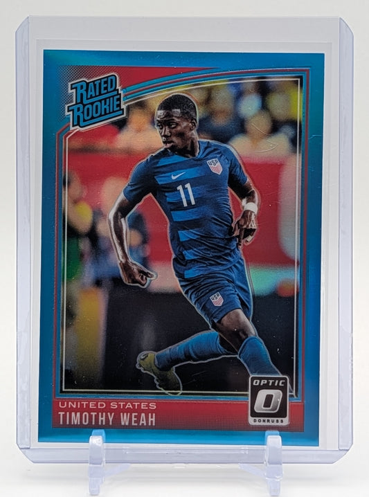 2018 Donruss Optic Timothy Weah Blue Holo /149