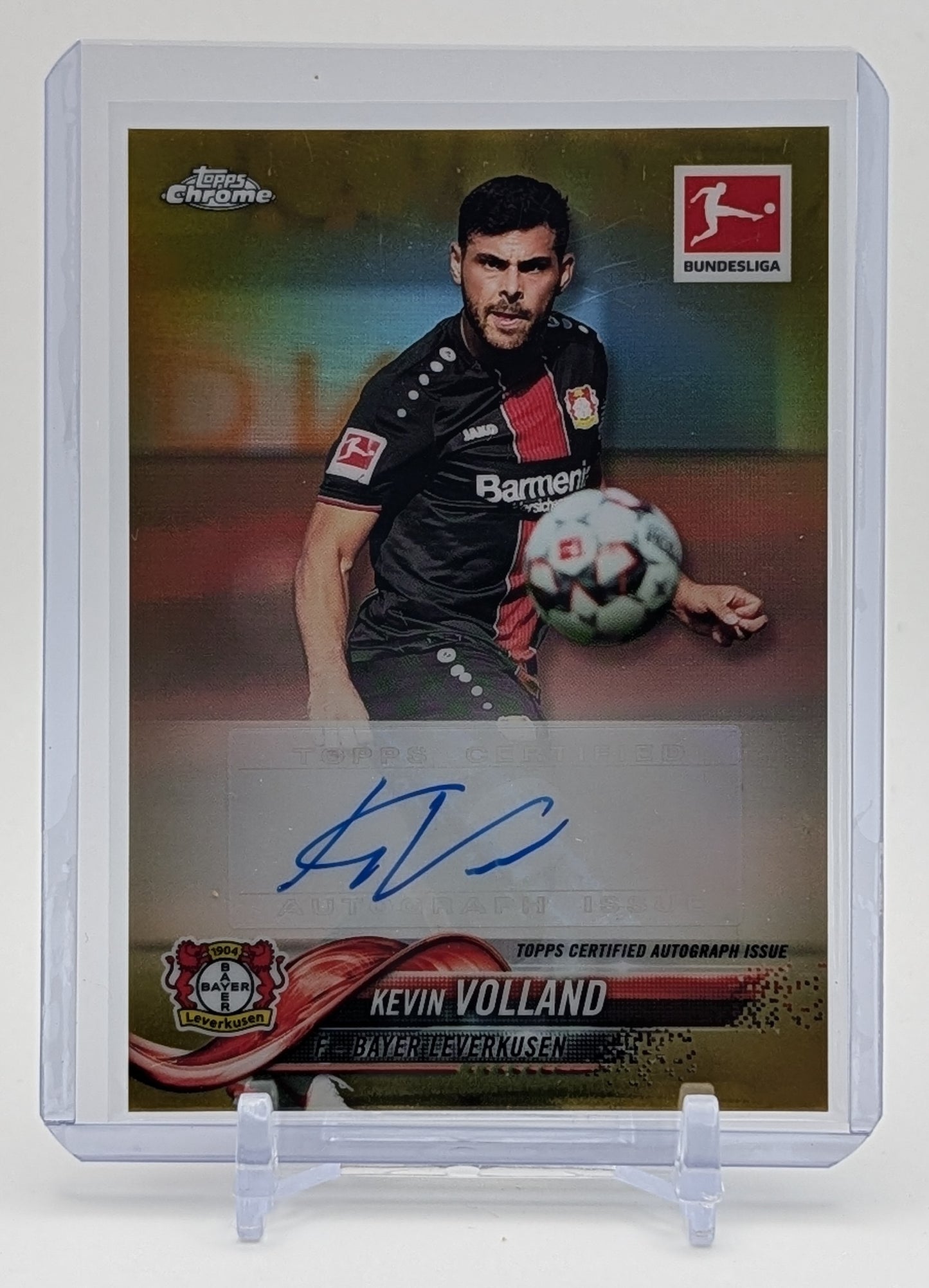 2019 Topps Chrome Kevin Volland Gold Auto /50