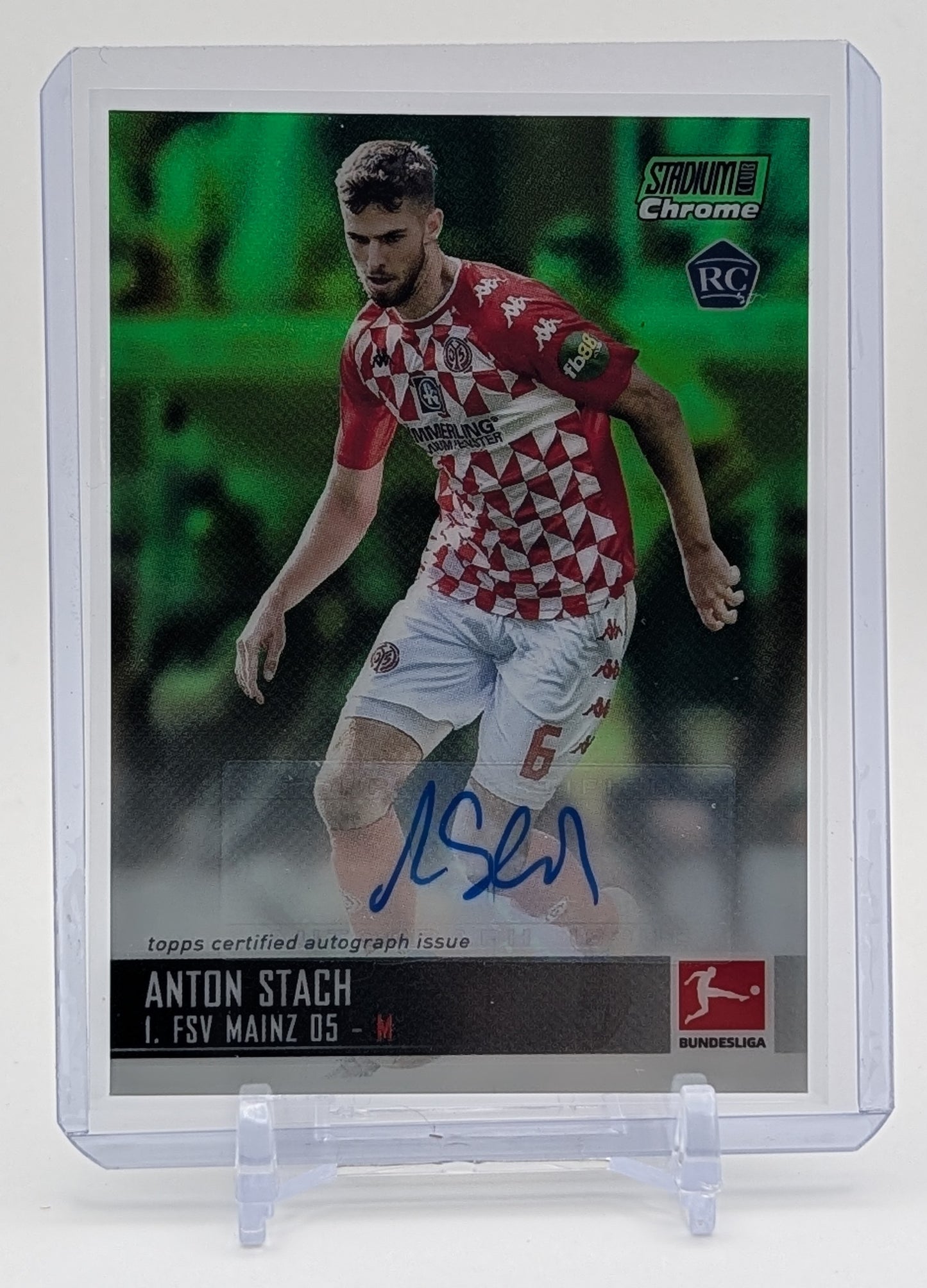 2022 Stadium Club Chrome Anton Stach Green Auto /99