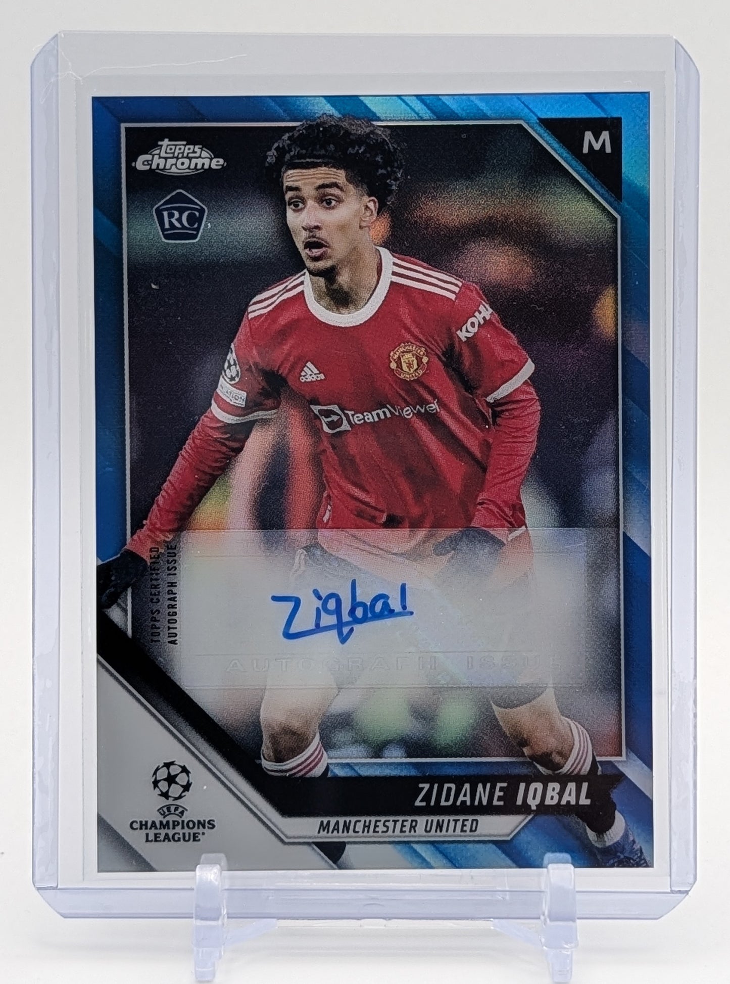 2021 Topps Chrome Zidane Iqbal Blue Refractor Auto /150