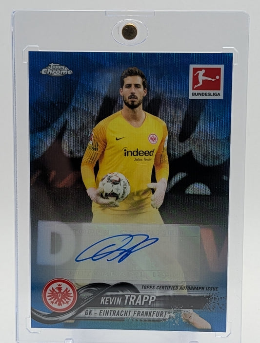 2019 Topps Chrome Kevin Trapp Blue Refractor Auto /75