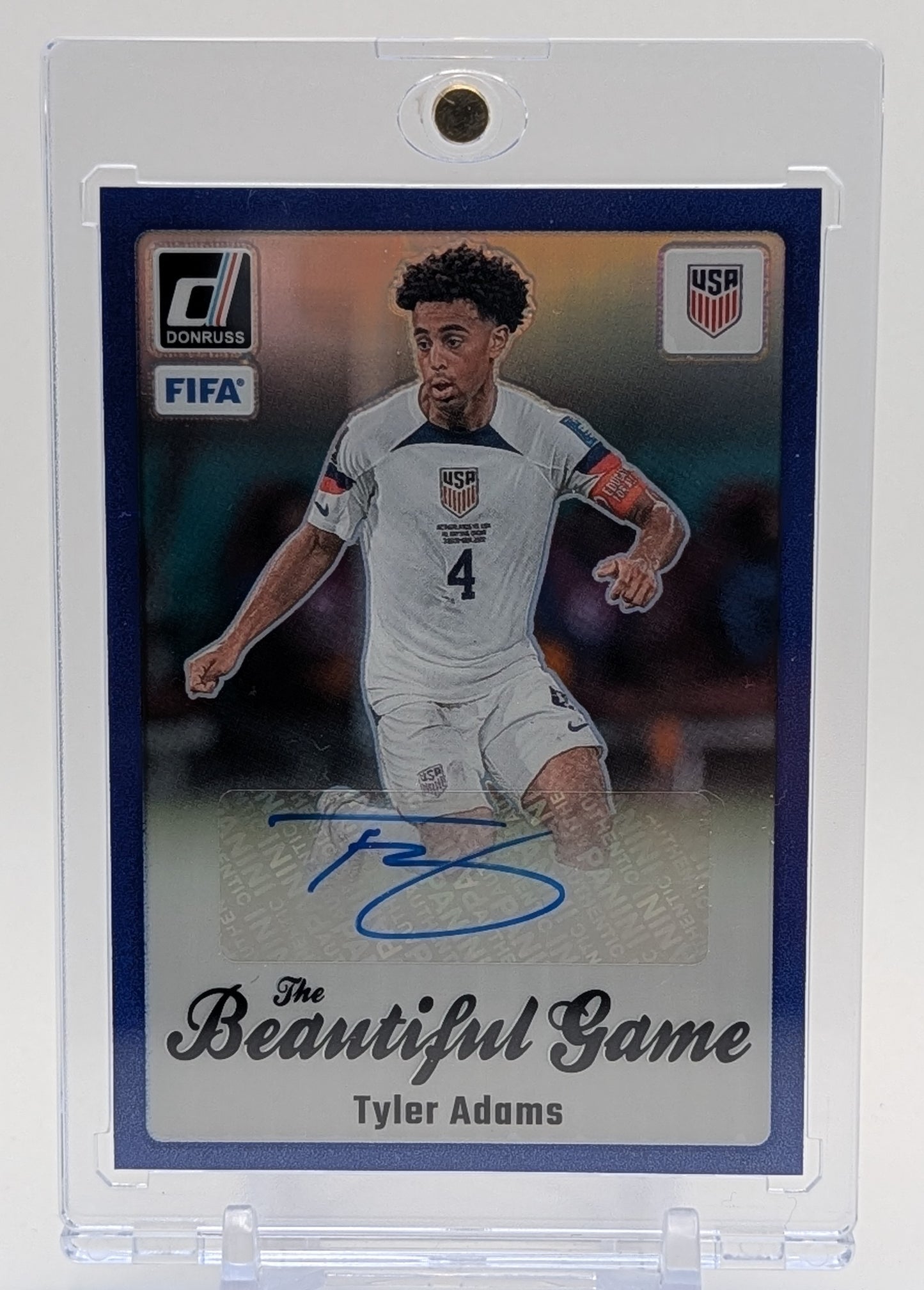 2023 Donruss Tyler Adams The Beautiful Gam Auto Blue /99