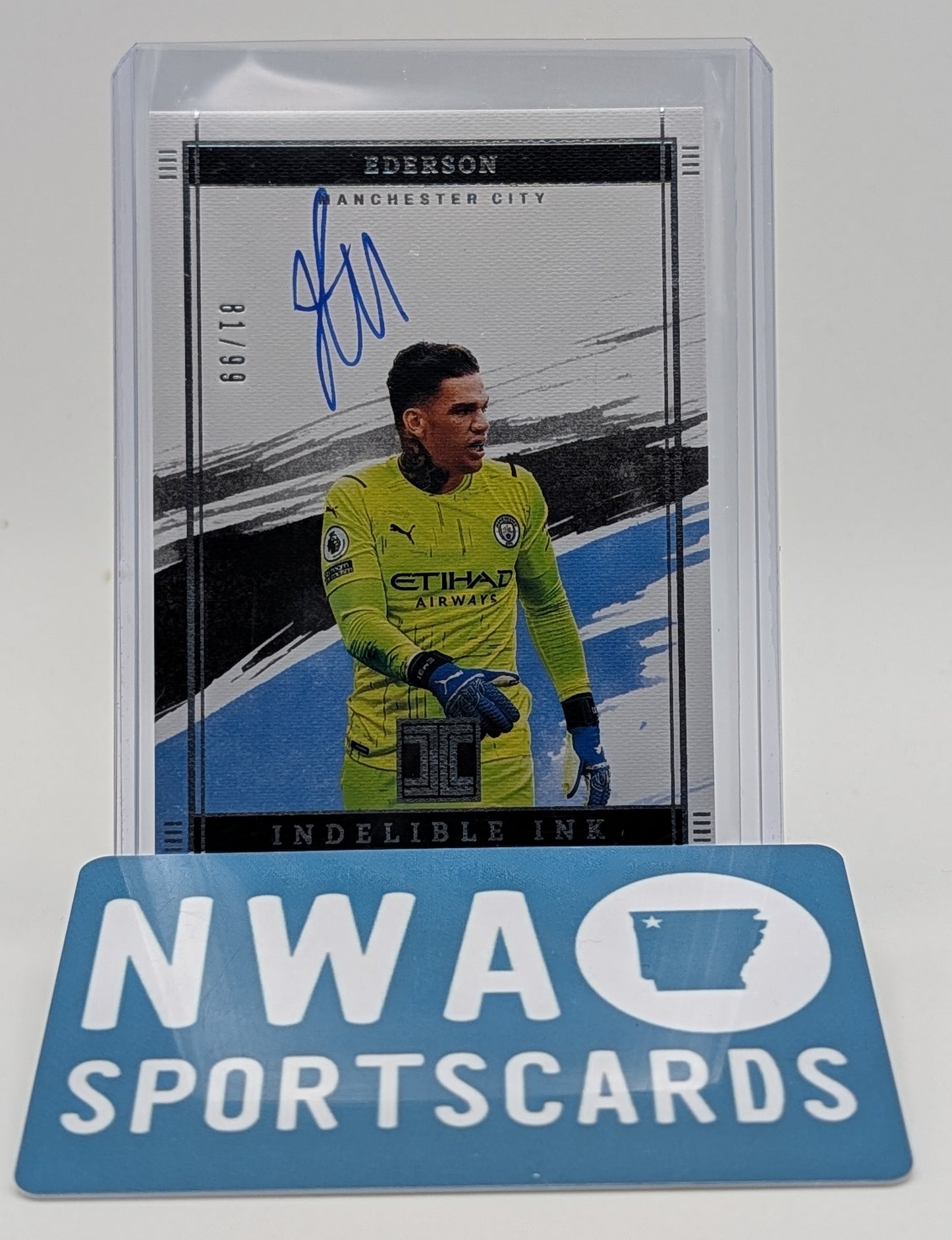 2021 Impeccable Ederson Indelible Ink Auto /99 + $25 NWA Sports Cards Credit