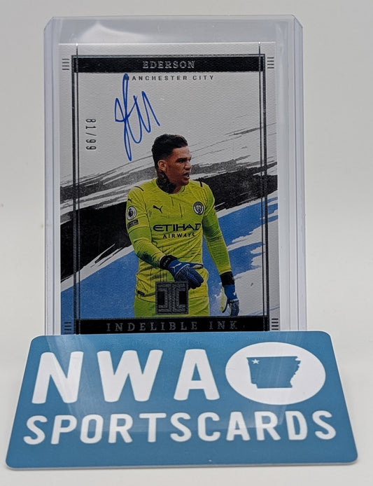 2021 Impeccable Ederson Indelible Ink Auto /99 + $25 NWA Sports Cards Credit