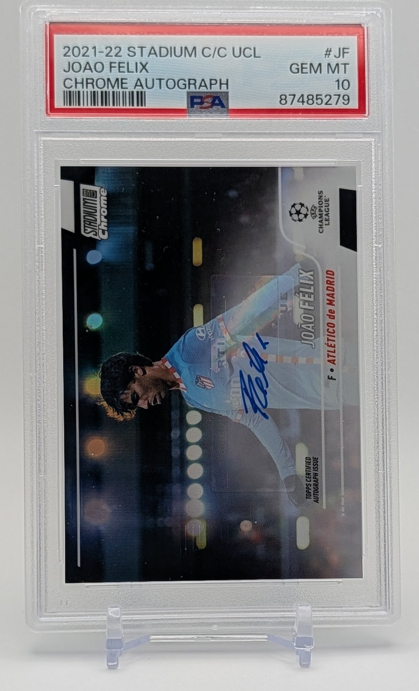 2021 Stadium Club Joao Felix Chrome Auto PSA 10
