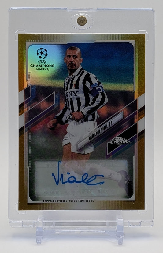 2021 Topps Chrome Gianluca Vialli Gold Refractor Auto /50
