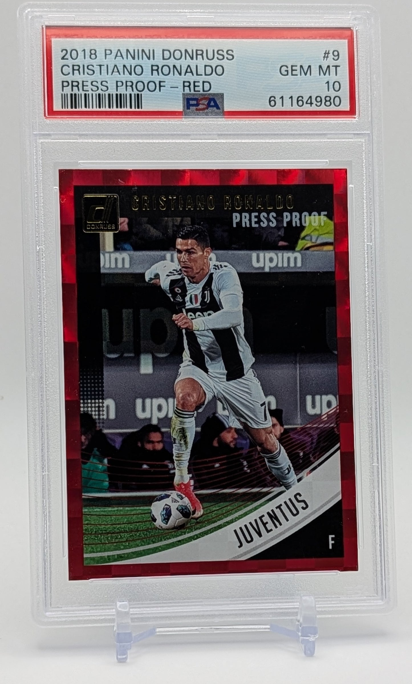 2018 Donruss Cristiano Ronaldo Red Press Proof PSA 10