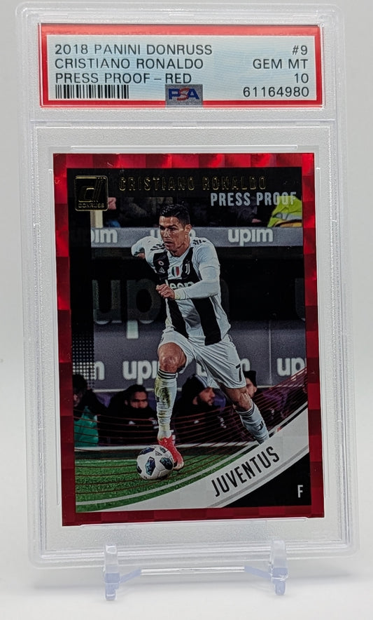 2018 Donruss Cristiano Ronaldo Red Press Proof PSA 10
