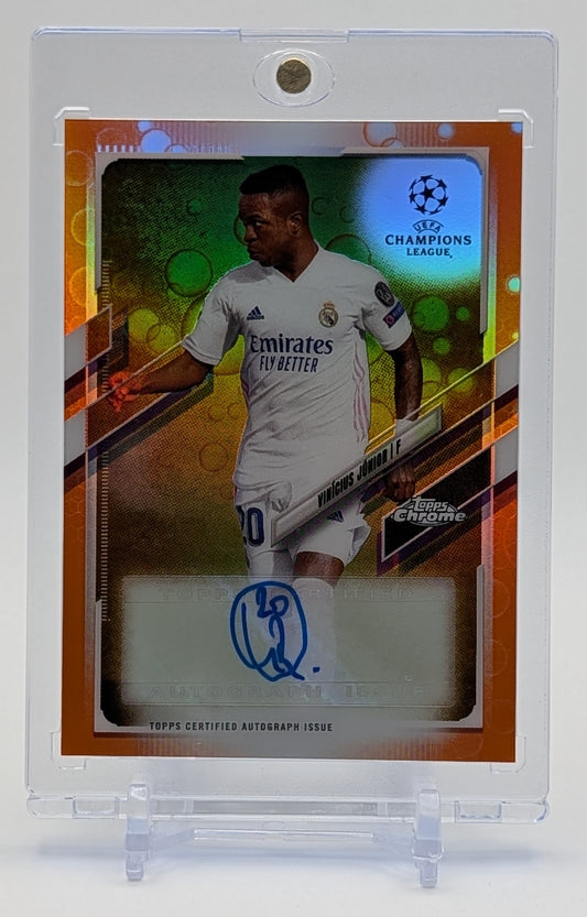 2021 Topps Chrome Vinicius Junior Orange Refractor Auto /25
