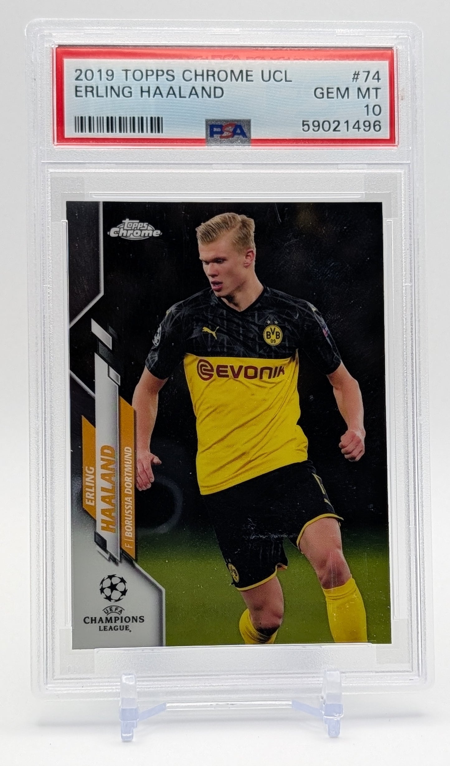 2019 Topps Chrome UCL Erling Haaland PSA 10